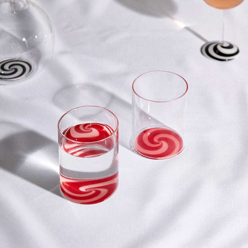 FAZEEK Swirl Tumbler Glass Set of 2 image number 1
